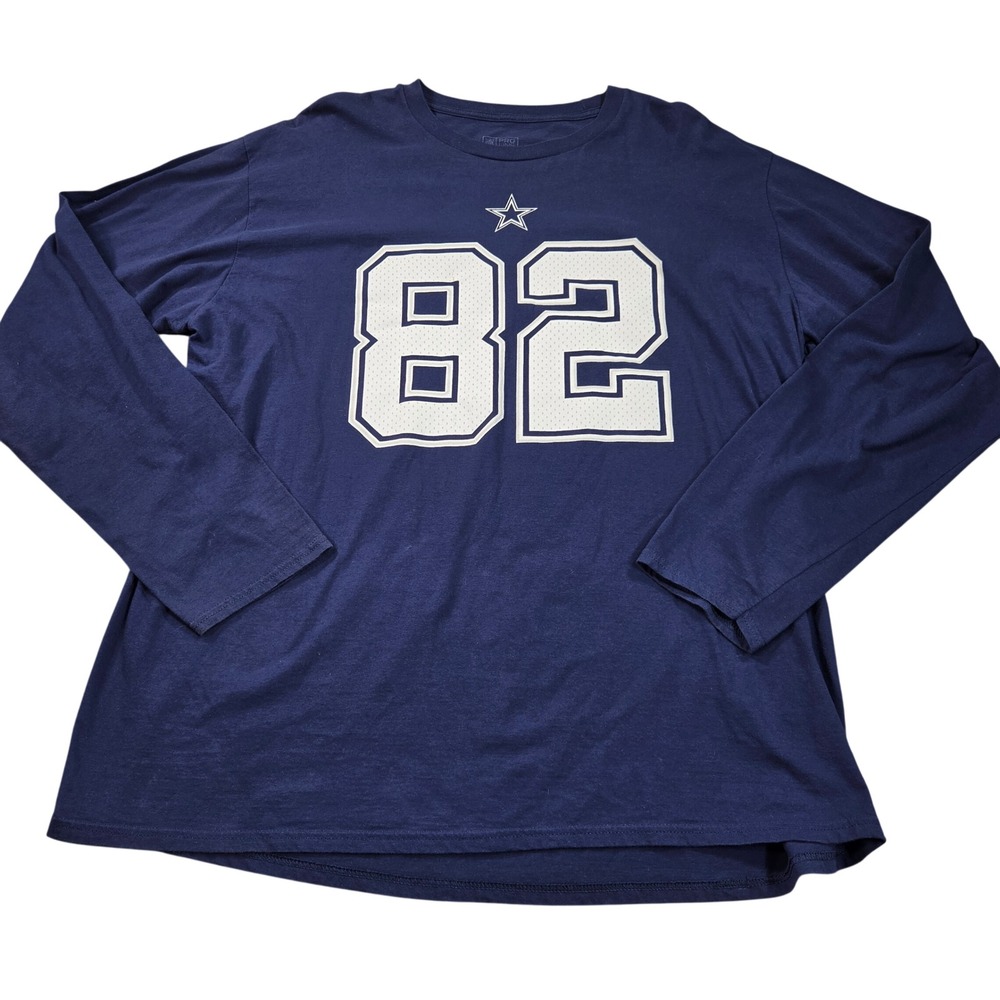 Dallas Cowboys Jason Witten 82 T-Shirt Mens 2XL Blue Long Sleeve NFL Pro Line